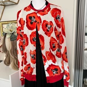 Jones New York poppy cardigan size Large.